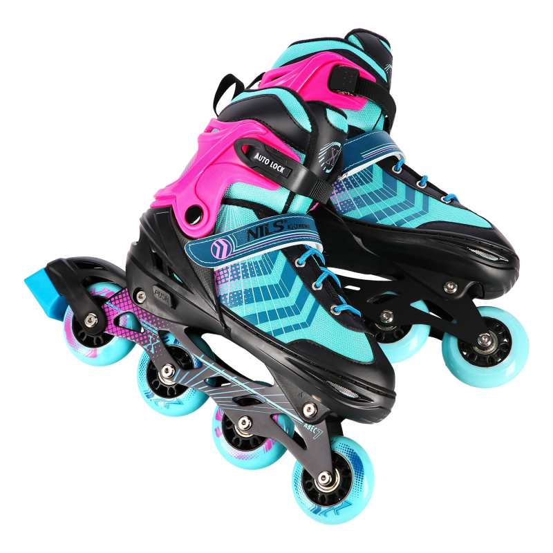 4in1 (rull)uisud NILS EXTREME NH18192 In-line Skates/Hockey Ice Skates, S (29-33), Black/Violet 6 -