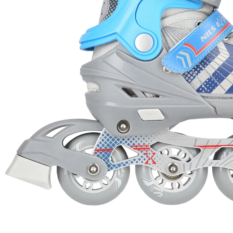 4in1 (rull)uisud NILS EXTREME NH18192 In-line Skates/Hockey Ice Skates, S (29-33), Grey/Blue 12 -