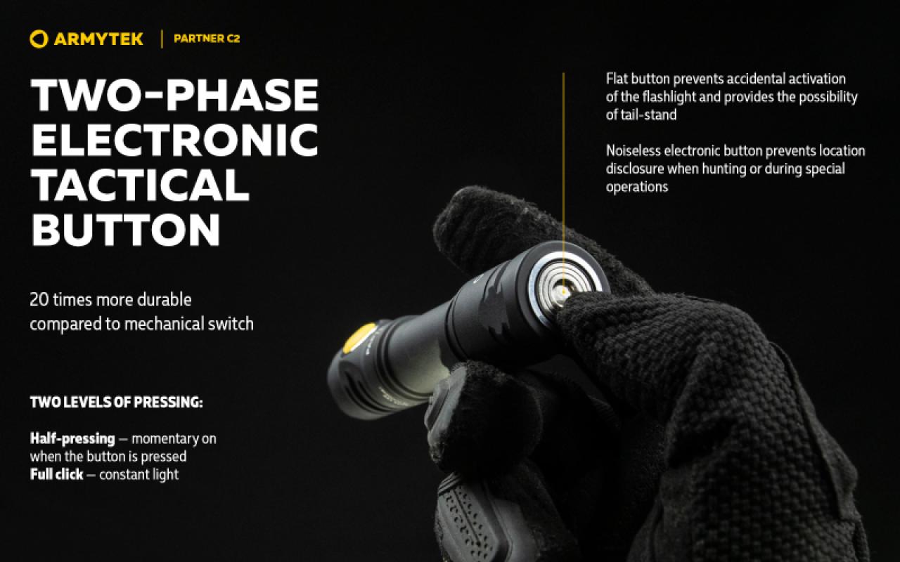 Armytek Partner C2 sooja valgusega taktikaline taskulamp 9 -