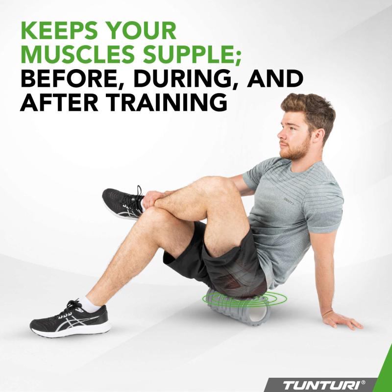 Massažirull TUNTURI Yoga Grid Foam Roller, 33cm, Grey 3 -