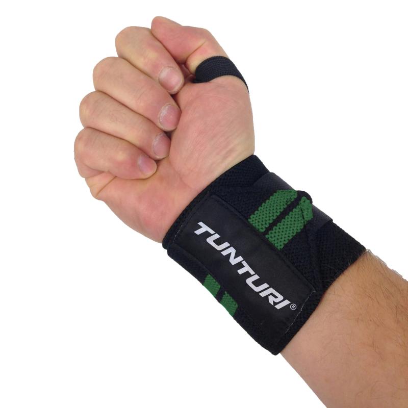 Randmerihmad TUNTURI Wrist Wraps, rohelised 3 -
