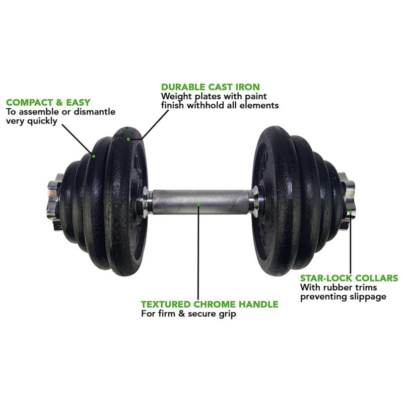 Hantel TUNTURI Dumbbell Set 15kg, screw 10 -