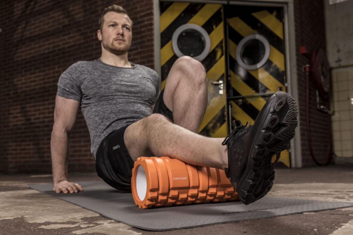 Massaažirull TUNTURI Yoga Foam Grid Roller 33cm, oranž 5 -