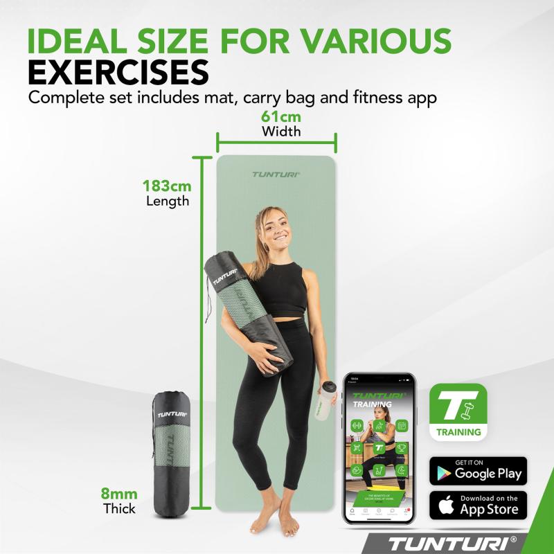 Joogamatt Tunturi Yogamat 8mm, Mint 2 -