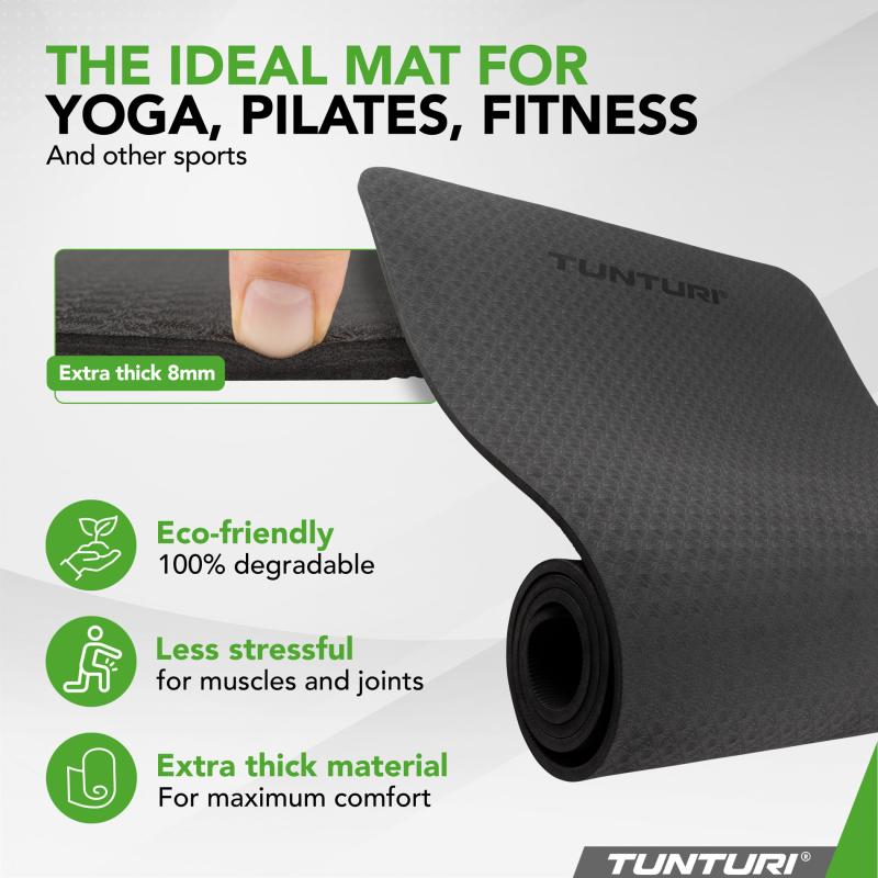 Joogamatt Tunturi Yogamat 8mm, Black 7 -