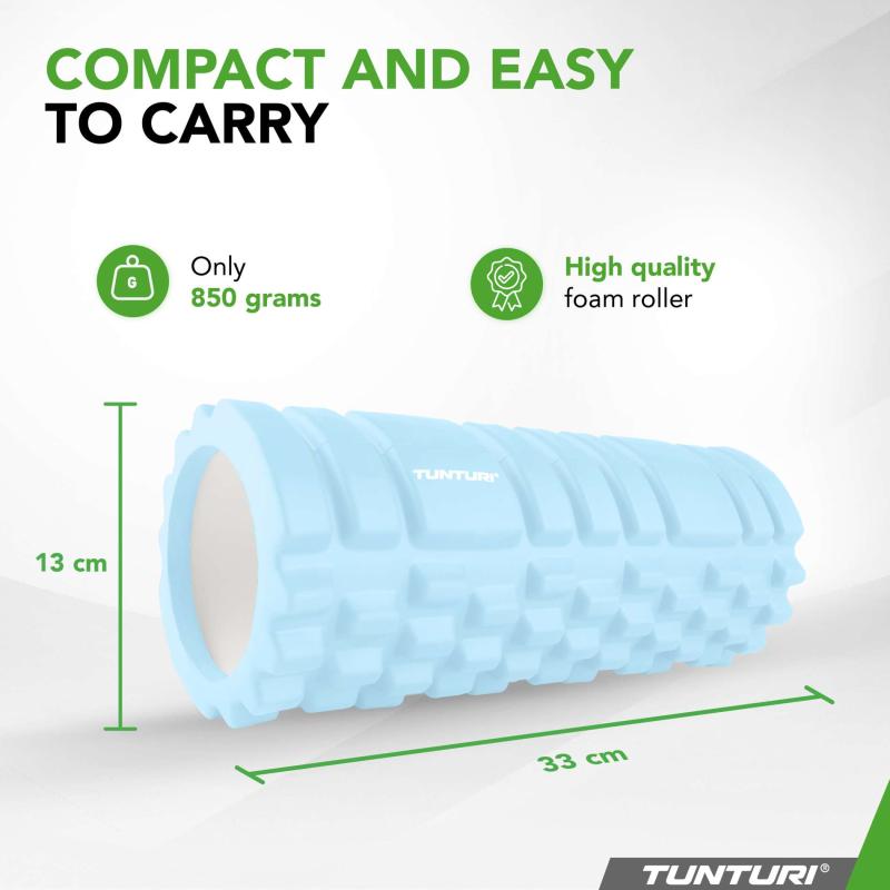 Massažirull TUNTURI Yoga Grid Foam Roller, 33cm, Light Blue 3 -
