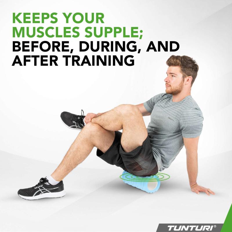 Massažirull TUNTURI Yoga Grid Foam Roller, 33cm, Light Blue 6 -