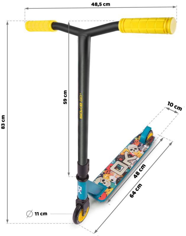 Trikitõukeratas SOKE GO! sinine-kollane 11 -