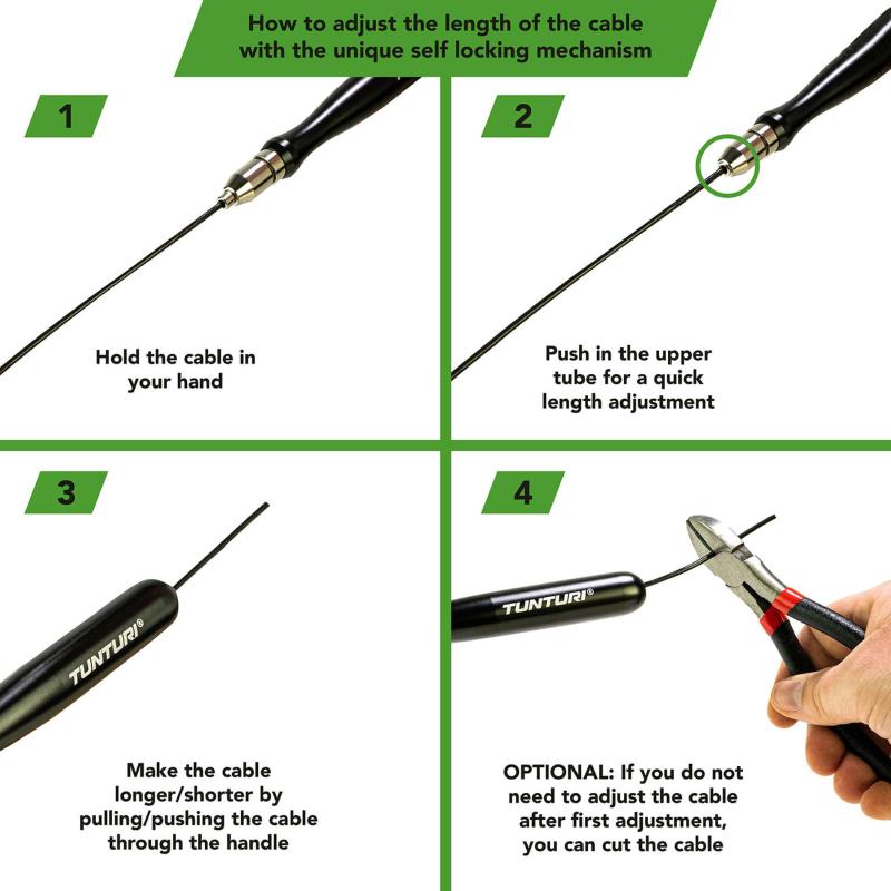 Hüppenöör TUNTURI Pro Adjustable Speed Rope 3 -