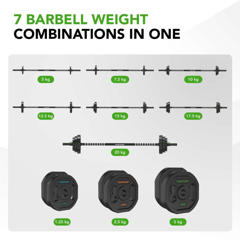 Tõstekangikomplekt TUNTURI PRO Aerobic Pump Set 20 kg 3 -