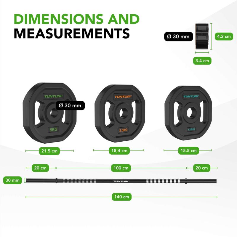 Tõstekangikomplekt TUNTURI PRO Aerobic Pump Set 20 kg 4 -