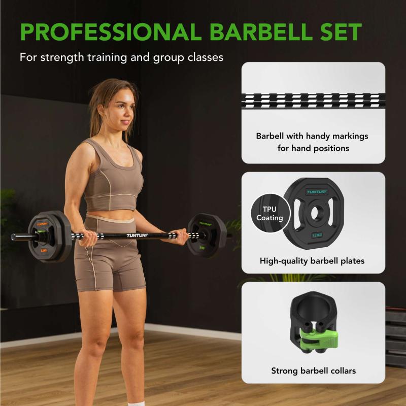 Tõstekangikomplekt TUNTURI PRO Aerobic Pump Set 20 kg 5 -