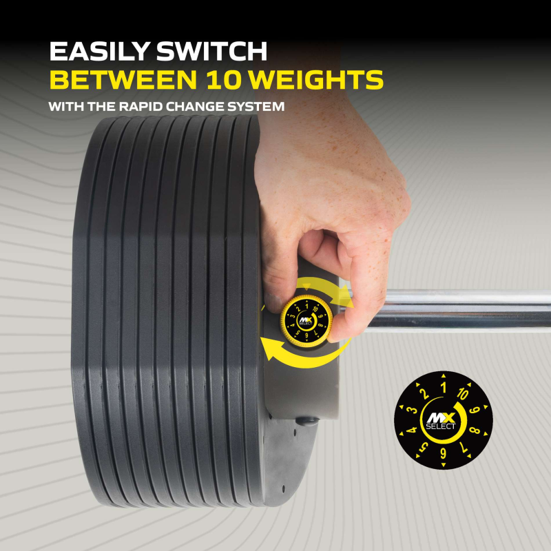 Reguleeritav tõstekang TUNTURI MX100 Barbell 12,8 - 45,5 kg 5 -